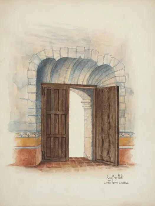 Framed Print : Reconstruction of Interior, 1937. Creators: Geoffrey Holt, Harry Mann Waddell Framed Print : Reconstruction of Interior, 1937. Creators: Geoffrey Holt, Harry Mann Waddell