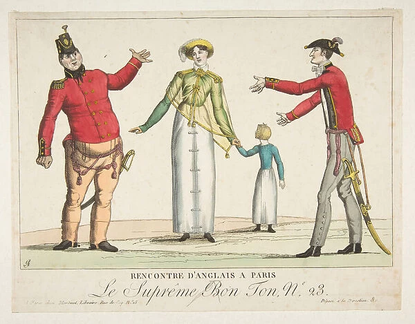 Recontre d Anglais a Paris;Le Supreme Bon-Ton No. 23, ca. 1815