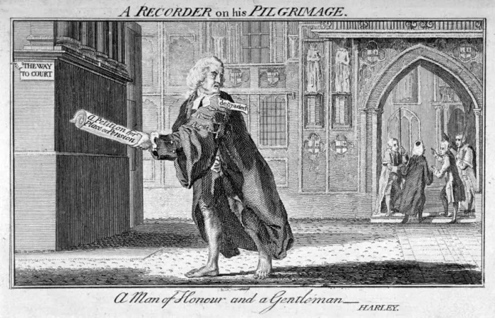 Framed Print : A Recorder on his pilgrimage, 1770 Framed Print : A Recorder on his pilgrimage, 1770