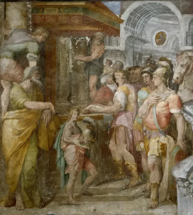 Framed Print : The recovery of the lost territories for the pope by Emperor Otto I, ca 1563 Framed Print : The recovery of the lost territories for the pope by Emperor Otto I, ca 1563