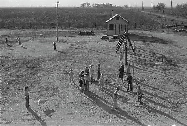 Recreational facilities for the children, Kern migrant camp, California, 1936. Creator: Dorothea Lange