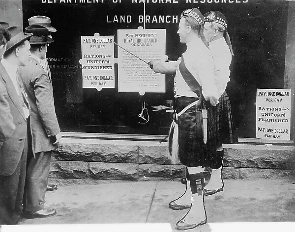 Recruiting, Montreal, 1914. Creator: Bain News Service