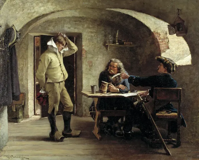 Framed Print : Recruiting Sergeants, 1879. Creator: Gustaf Cederström Framed Print : Recruiting Sergeants, 1879. Creator: Gustaf Cederström