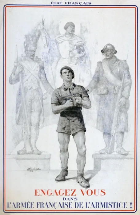 Framed Print : Recruitment poster for the French Army of the Armistice, 1940-1942 Framed Print : Recruitment poster for the French Army of the Armistice, 1940-1942