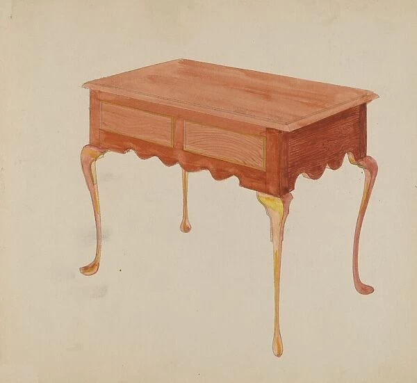 Rectangular Serving Table, 1935  /  1942. Creator: Unknown