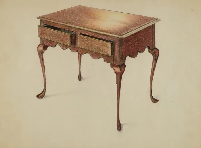 Framed Print : Rectangular Table, c. 1939. Creator: Ruth Bialostosky Framed Print : Rectangular Table, c. 1939. Creator: Ruth Bialostosky