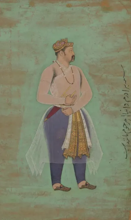 Framed Print : recto: Portrait of Prince Danyal, Folio from the Shah Jahan Album, recto: late 16th century. Creator: Manohar
