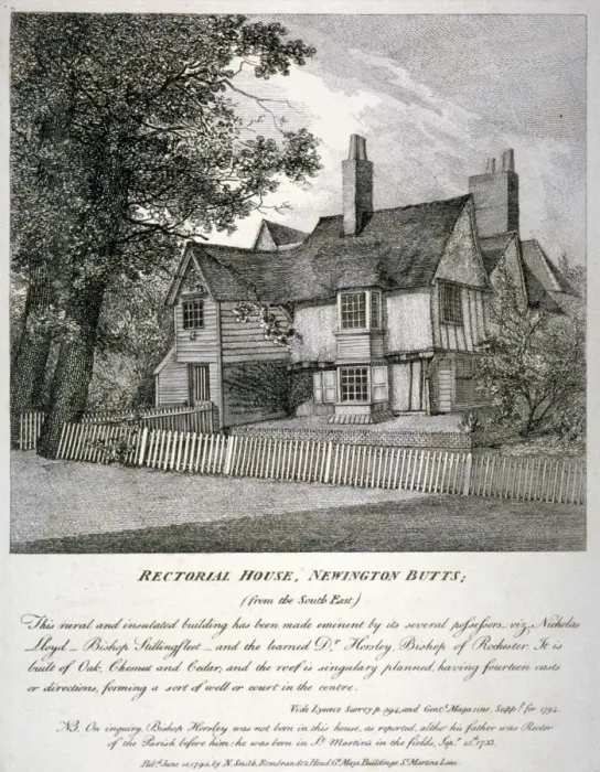 Framed Print : The Rectors House on Newington Butts in Southwark, London, 1795. Artist Framed Print : The Rectors House on Newington Butts in Southwark, London, 1795. Artist