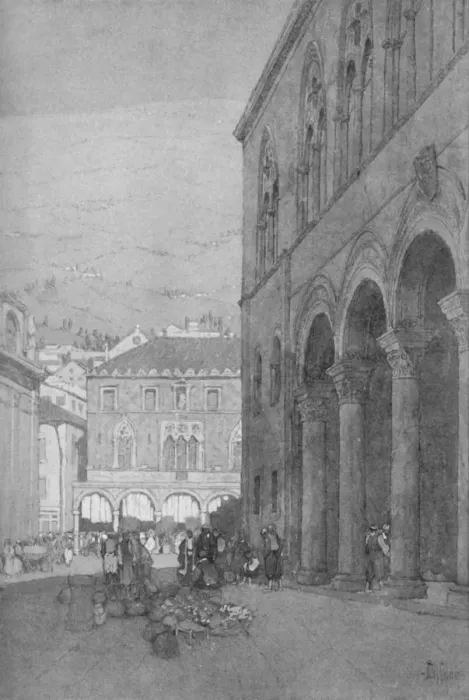 Framed Print : The Rectors Palace and the Public Square at Ragusa, 1913. Artist: Jules Guerin Framed Print : The Rectors Palace and the Public Square at Ragusa, 1913. Artist: Jules Guerin