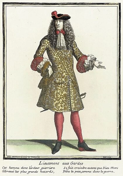 Recueil des modes de la cour de France, Lieutenant aux Gardes, Bound 1703-1704. Creator: Henri Bonnart