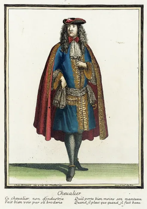 Framed Print : Recueil des modes de la cour de France, Cheualier, Bound 1703-1704. Creator: Henri Bonnart Framed Print : Recueil des modes de la cour de France, Cheualier, Bound 1703-1704. Creator: Henri Bonnart