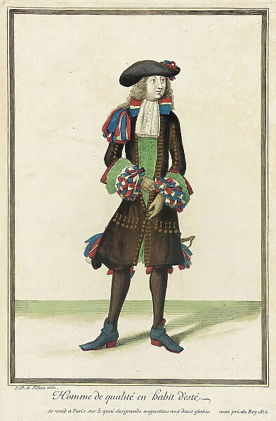 Recueil des modes de la cour de France, Homme de Qualité en Habit d'Esté, 1678. Creator: Jean de Dieu