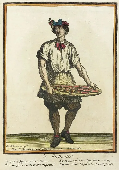 Framed Print : Recueil des modes de la cour de France, Le Patissier, after 1685. Creator: Henri Bonnart Framed Print : Recueil des modes de la cour de France, Le Patissier, after 1685. Creator: Henri Bonnart