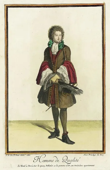Framed Print : Recueil des modes de la cour de France, Homme de Qualité (image 1 of 2), 1686. Creator: Jean de Dieu Framed Print : Recueil des modes de la cour de France, Homme de Qualité (image 1 of 2), 1686. Creator: Jean de Dieu