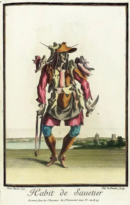 Framed Print : Recueil des modes de la cour de France, Habit de Sauetier, Bound 1703-1704. Creators: Jean Lepautre, Jean Berain, Jacques Le Pautre Framed Print : Recueil des modes de la cour de France, Habit de Sauetier, Bound 1703-1704. Creators: Jean Lepautre, Jean Berain, Jacques Le Pautre