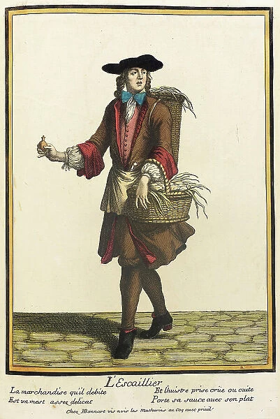 Recueil des modes de la cour de France, L'Escaillier (image 1 of 2), Bound 1703-1704. Creator: Henri Bonnart