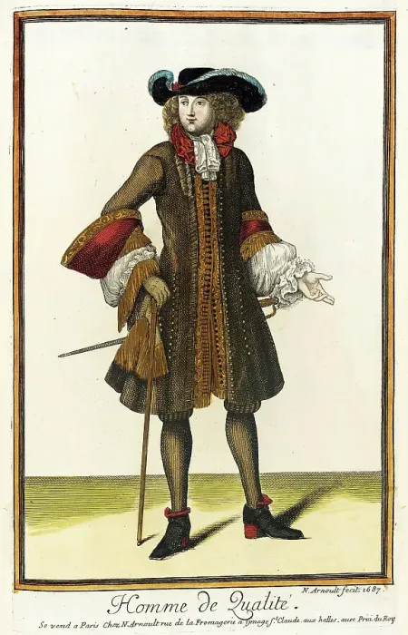 Framed Print : Recueil des modes de la cour de France, Homme de Qualité, 1687. Creator: Nicolas Arnoult Framed Print : Recueil des modes de la cour de France, Homme de Qualité, 1687. Creator: Nicolas Arnoult