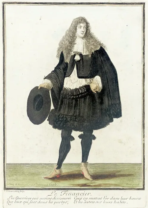 Framed Print : Recueil des modes de la cour de France, Le Financier, between circa 1678 and circa 1693. Creator: Nicolas Bonnart Framed Print : Recueil des modes de la cour de France, Le Financier, between circa 1678 and circa 1693. Creator: Nicolas Bonnart