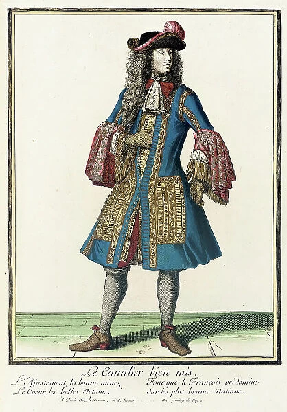 Recueil des modes de la cour de France, Le Cavalier Bien Mis, c1684. Creator: Nicolas Bonnart