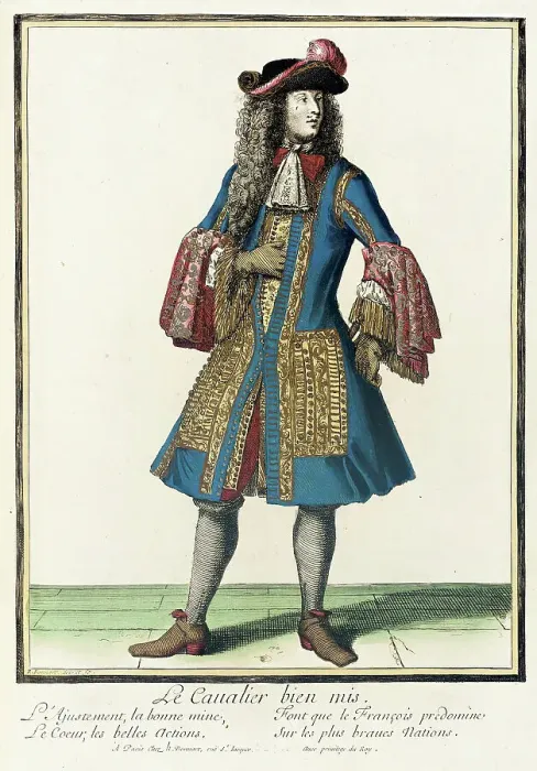 Framed Print : Recueil des modes de la cour de France, Le Cavalier Bien Mis, c1684. Creator: Nicolas Bonnart Framed Print : Recueil des modes de la cour de France, Le Cavalier Bien Mis, c1684. Creator: Nicolas Bonnart