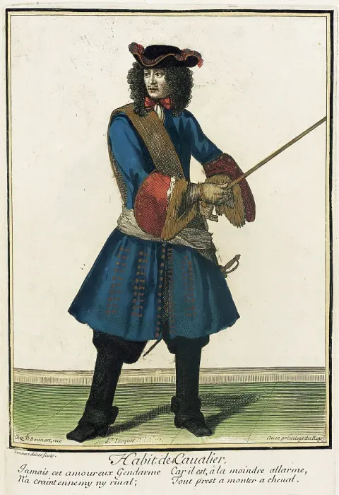 Framed Print : Recueil des modes de la cour de France, Habit de Cavalier, between circa 1672 and circa 1676. Creator: Nicolas Bonnart Framed Print : Recueil des modes de la cour de France, Habit de Cavalier, between circa 1672 and circa 1676. Creator: Nicolas Bonnart