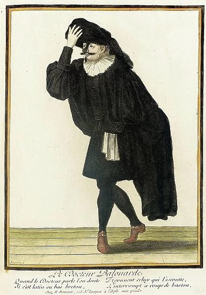 Recueil des modes de la cour de France, Le Docleur Baloüarde, between c1678 and c1693. Creator: Nicolas Bonnart