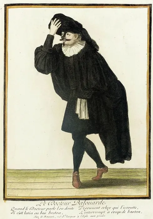 Framed Print : Recueil des modes de la cour de France, Le Docleur Baloüarde, between c1678 and c1693. Creator: Nicolas Bonnart Framed Print : Recueil des modes de la cour de France, Le Docleur Baloüarde, between c1678 and c1693. Creator: Nicolas Bonnart