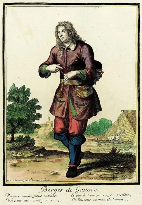 Framed Print : Recueil des modes de la cour de France, Berger de Gonesse, between c1678 and c1693. Creator: Nicolas Bonnart Framed Print : Recueil des modes de la cour de France, Berger de Gonesse, between c1678 and c1693. Creator: Nicolas Bonnart