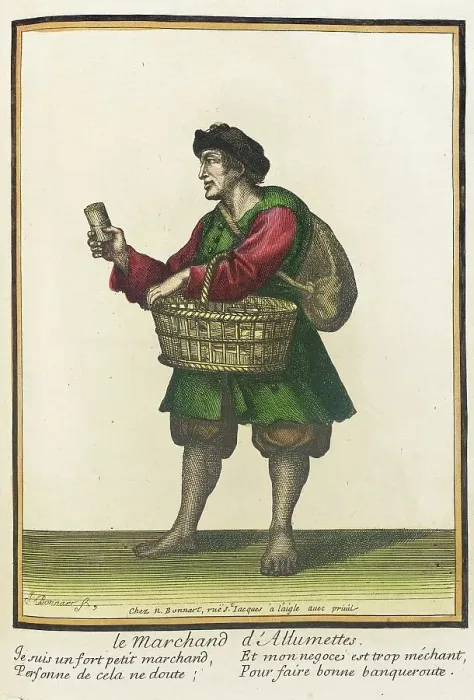 Framed Print : Recueil des modes de la cour de France, Le marchand d'Allumettes, after 1674. Creators: Nicolas Bonnart, Jean-Baptiste Bonnart Framed Print : Recueil des modes de la cour de France, Le marchand d'Allumettes, after 1674. Creators: Nicolas Bonnart, Jean-Baptiste Bonnart