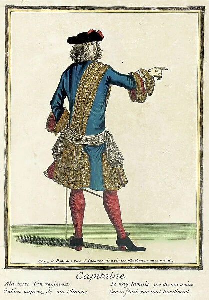 Recueil des modes de la cour de France, Capitaine, 1675-1685, bound 1703-1704. Creator: Henri Bonnart
