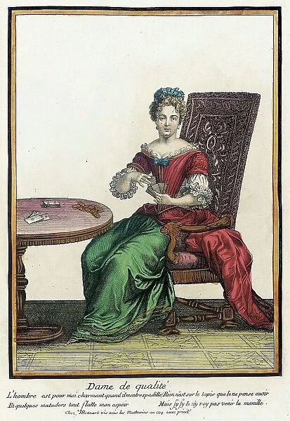 Recueil des modes de la cour de France, Dame de Qualité, Bound 1703-1704. Creator: Henri Bonnart