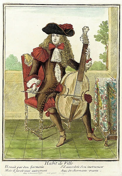 Recueil des modes de la cour de France, Habit de Ville, between circa 1664 and circa 1675. Creator: Nicolas Bonnart