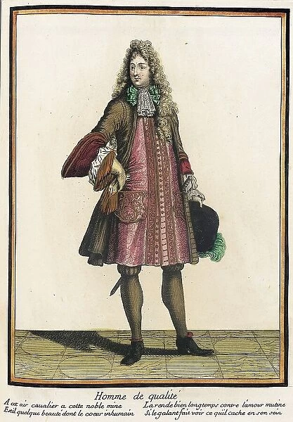 Recueil des modes de la cour de France, Homme de Qualité, Bound 1703-1704. Creator: Henri Bonnart