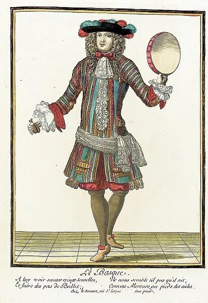 Recueil des modes de la cour de France, Le Basque, between c1678 and c1693. Creator: Nicolas Bonnart