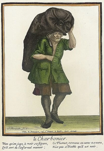 Recueil des modes de la cour de France, Le Charbonier, after 1674. Creators: Jean-Baptiste Bonnart, Nicolas Bonnart