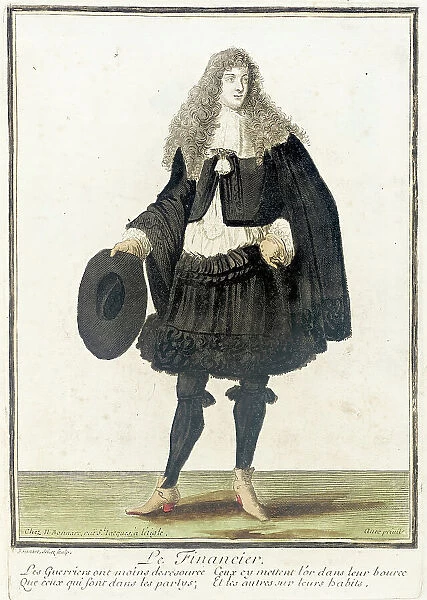 Recueil des modes de la cour de France, Le Financier, between circa 1678 and circa 1693. Creator: Nicolas Bonnart