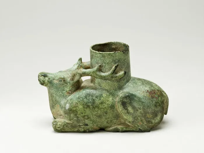Framed Print : Recumbent Stag, Western Han dynasty (206 B. C. -A. D. 9). Creator: Unknown Framed Print : Recumbent Stag, Western Han dynasty (206 B. C. -A. D. 9). Creator: Unknown