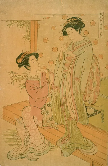 Framed Print : Red, 18th century. Creator: Isoda Koryusai Framed Print : Red, 18th century. Creator: Isoda Koryusai