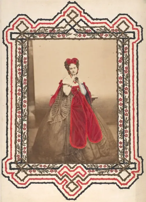 Framed Print : The Red Bow, 1861-67. 1861-67. Creator: Pierre-Louis Pierson Framed Print : The Red Bow, 1861-67. 1861-67. Creator: Pierre-Louis Pierson