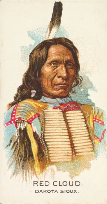 Framed Print : Red Cloud, Dakota Sioux, from the American Indian Chiefs series (N2) for Allen & Framed Print : Red Cloud, Dakota Sioux, from the American Indian Chiefs series (N2) for Allen &