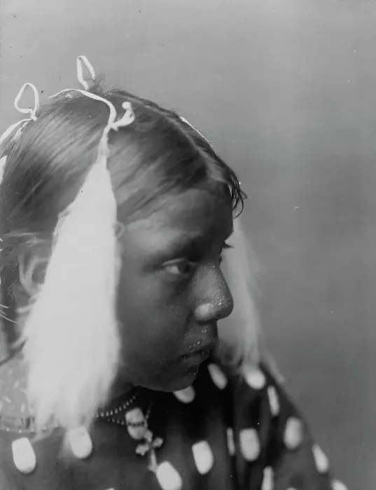 Framed Print : Red Cloud's granddaughter, c1907. Creator: Edward Sheriff Curtis