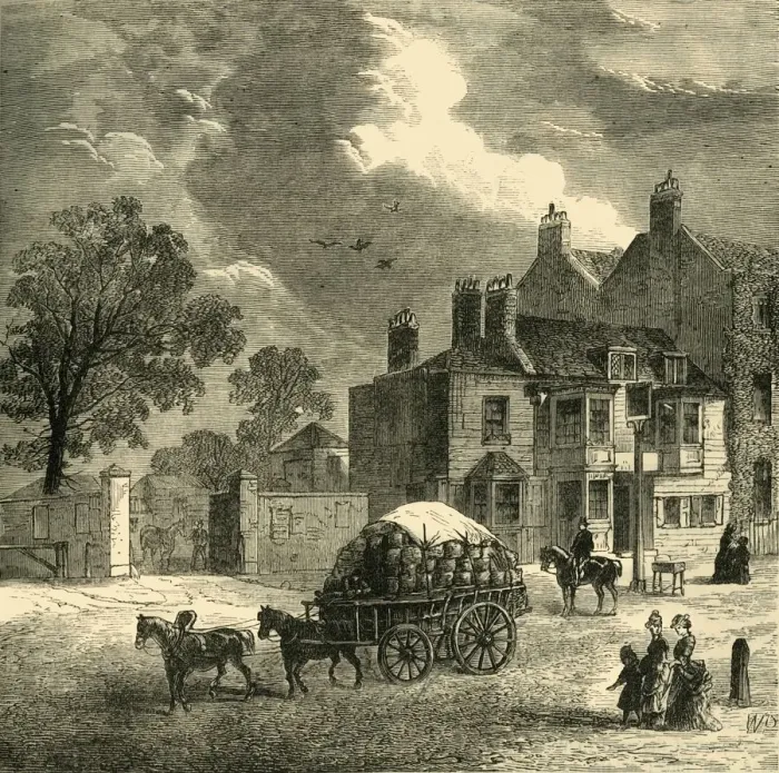 Framed Print : The Red Cow Inn, Hammersmith, (c1878). Creator: Unknown Framed Print : The Red Cow Inn, Hammersmith, (c1878). Creator: Unknown