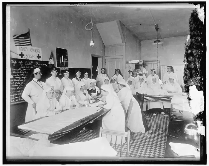 Framed Print : Red Cross, between 1910 and 1920. Creator: Harris & Ewing. Red Cross, between 1910 and 1920. Creator: Harris & Ewing