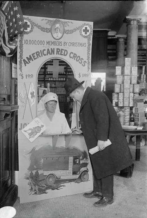 Framed Print : Red Cross Drive, 1917. Creator: Bain News Service Framed Print : Red Cross Drive, 1917. Creator: Bain News Service