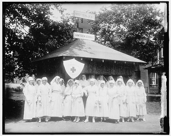 Red Cross: Fayetteville, N.C. Canteen Service, between 1910 and 1920. Creator: Harris & Ewing. Red Cross: Fayetteville, N.C. Canteen Service, between 1910 and 1920. Creator: Harris & Ewing