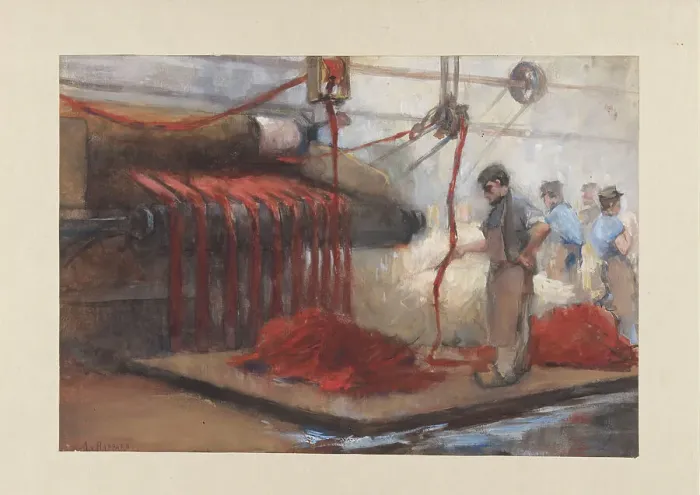 Framed Print : In the red dye house, 1868-1892. Creator: Anthon van Rappard Framed Print : In the red dye house, 1868-1892. Creator: Anthon van Rappard