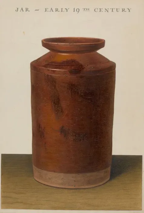 Framed Print : Red Glazed Preserve Jar, c. 1938. Creator: Alfred Parys Framed Print : Red Glazed Preserve Jar, c. 1938. Creator: Alfred Parys