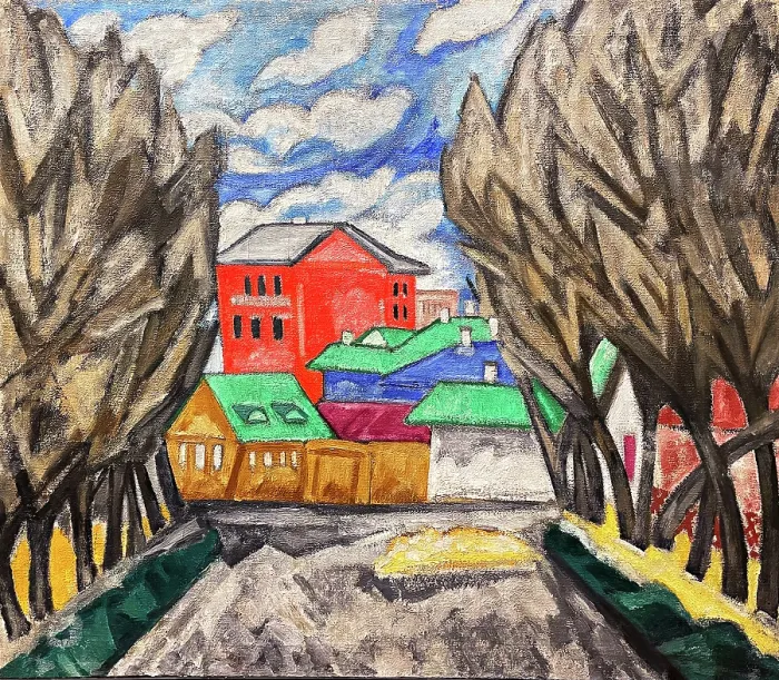 Framed Print : Red House, 1910. Creator: Rozanova, Olga Vladimirovna (1886-1918) Framed Print : Red House, 1910. Creator: Rozanova, Olga Vladimirovna (1886-1918)