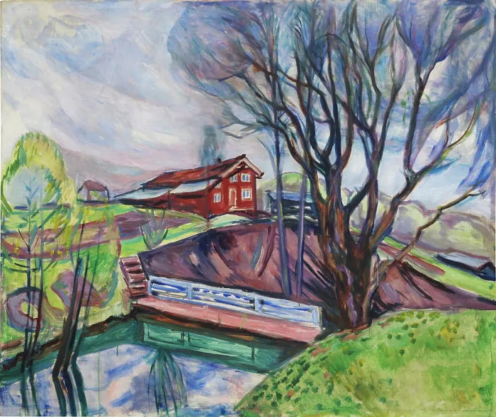 Framed Print : The Red House (Det rode hus), 1926. Creator: Munch, Edvard (1863-1944) Framed Print : The Red House (Det rode hus), 1926. Creator: Munch, Edvard (1863-1944)