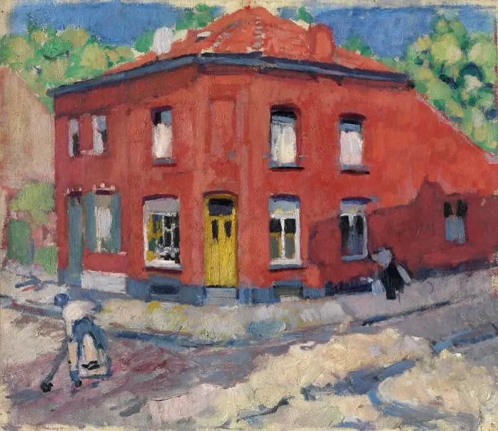 Framed Print : The Red House, Late Snow, 1907-1908. Creator: Rik Wouters Framed Print : The Red House, Late Snow, 1907-1908. Creator: Rik Wouters